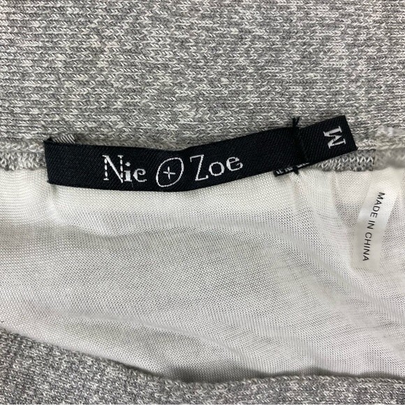 Nic + Zoe Gray & Black Floral Print Knit Midi Skirt M - Picture 4 of 4